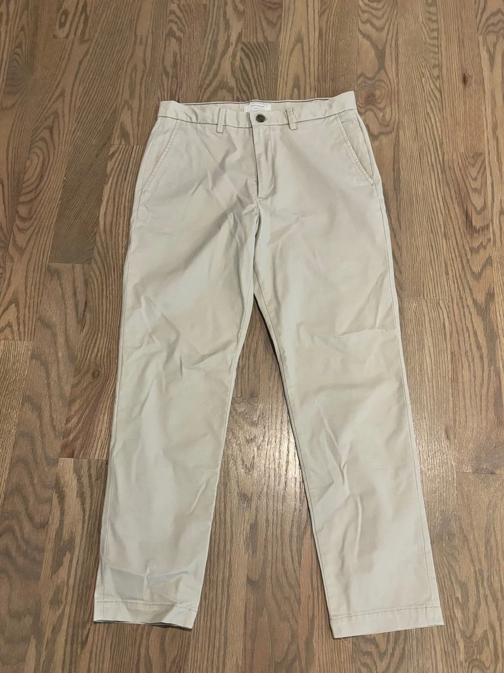 NWOT Banana Republic Lived In Slim Light Khaki Chino Pants 30x30 Cream